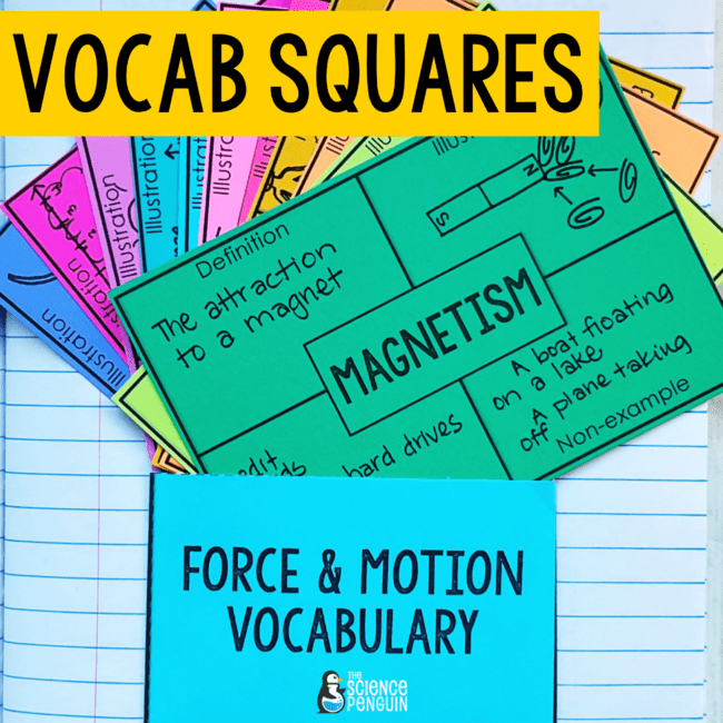 Science Vocab Squares