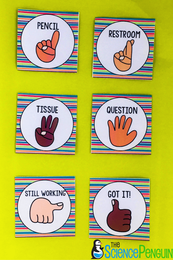 Free Classroom Hand Signals Posters