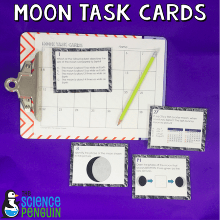 Moon Phases Task Cards