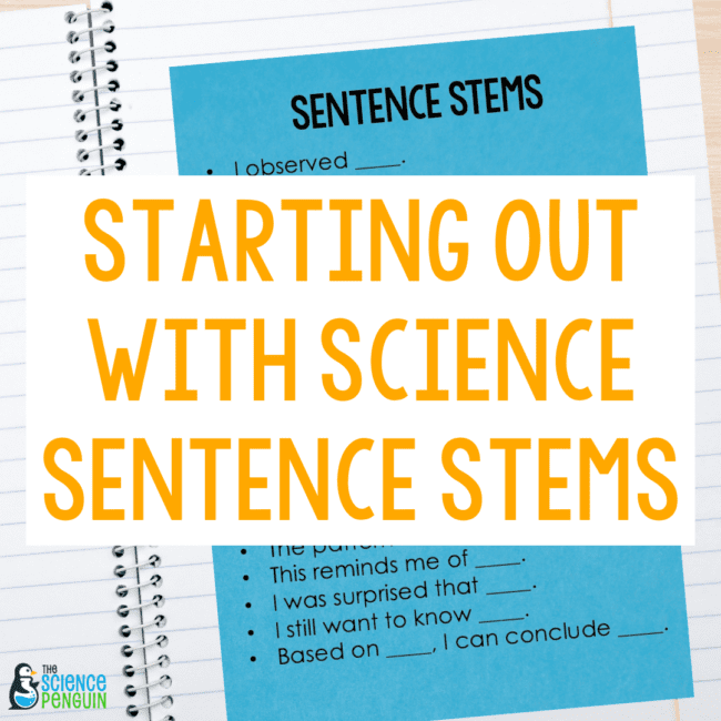 hypothesis sentence starters science