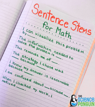 Math Sentence Stems