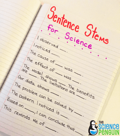 Science Sentence Stems