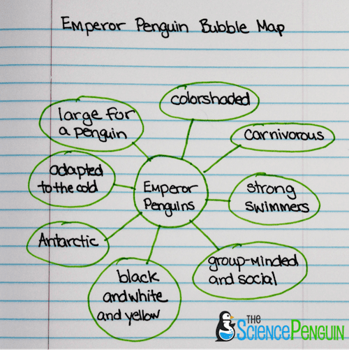 Thinking Maps in Science: Emperor Penguin Bubble Map