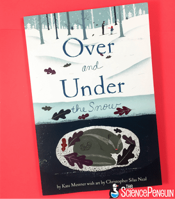 Over and Under the Snow picture book science lesson on animal adaptations in winter