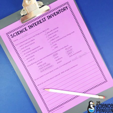 Science Interest Inventory-- free download